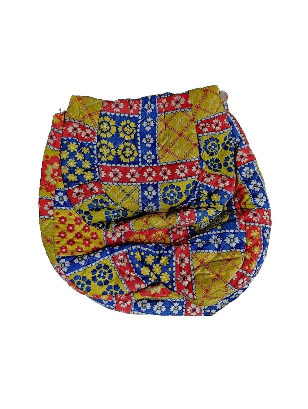 Quilted Boho Hippie Clutch Bag Purse Snap Pouch Handmade 60s MCM Flower VTG